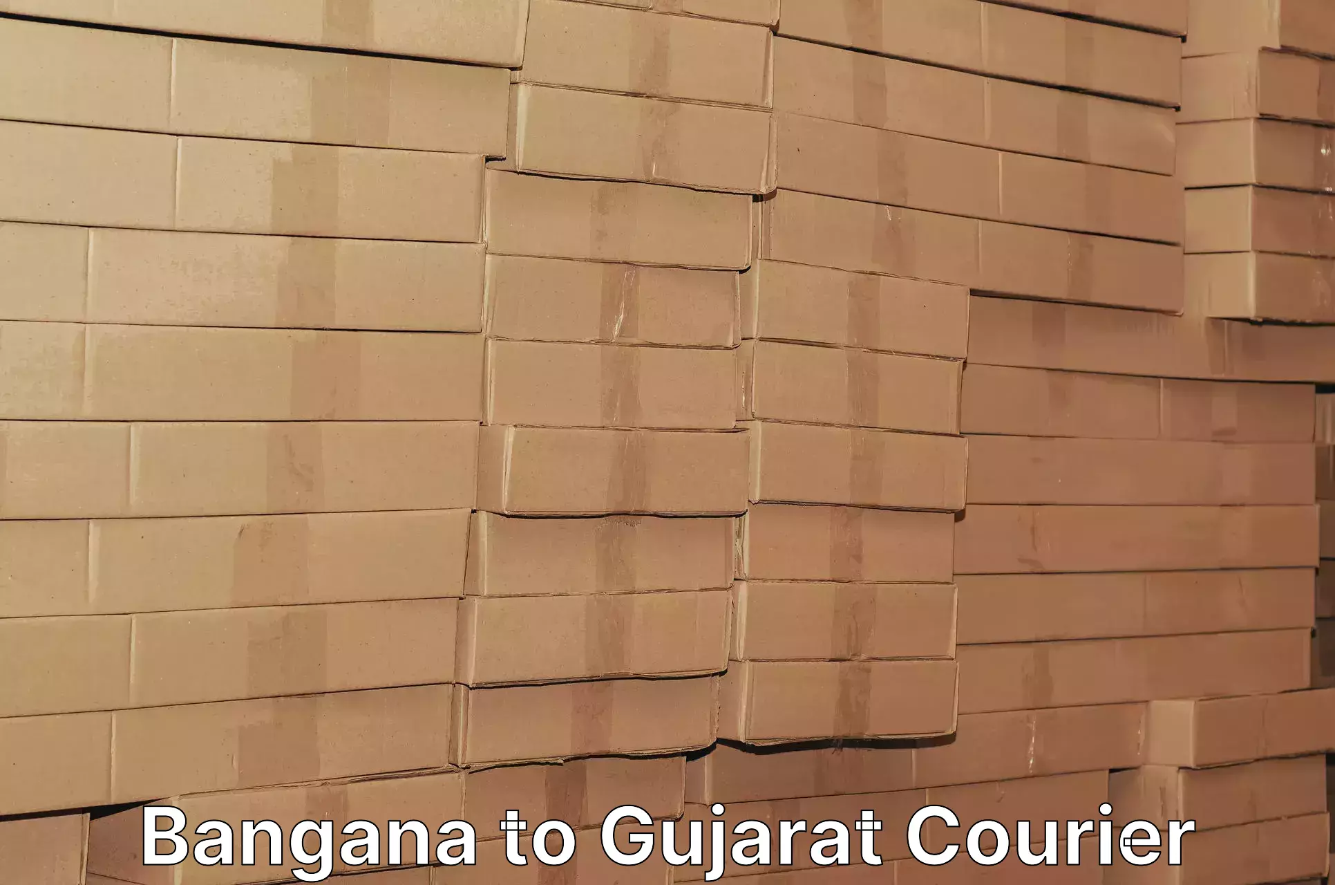 Versatile courier offerings Bangana to Gujarat