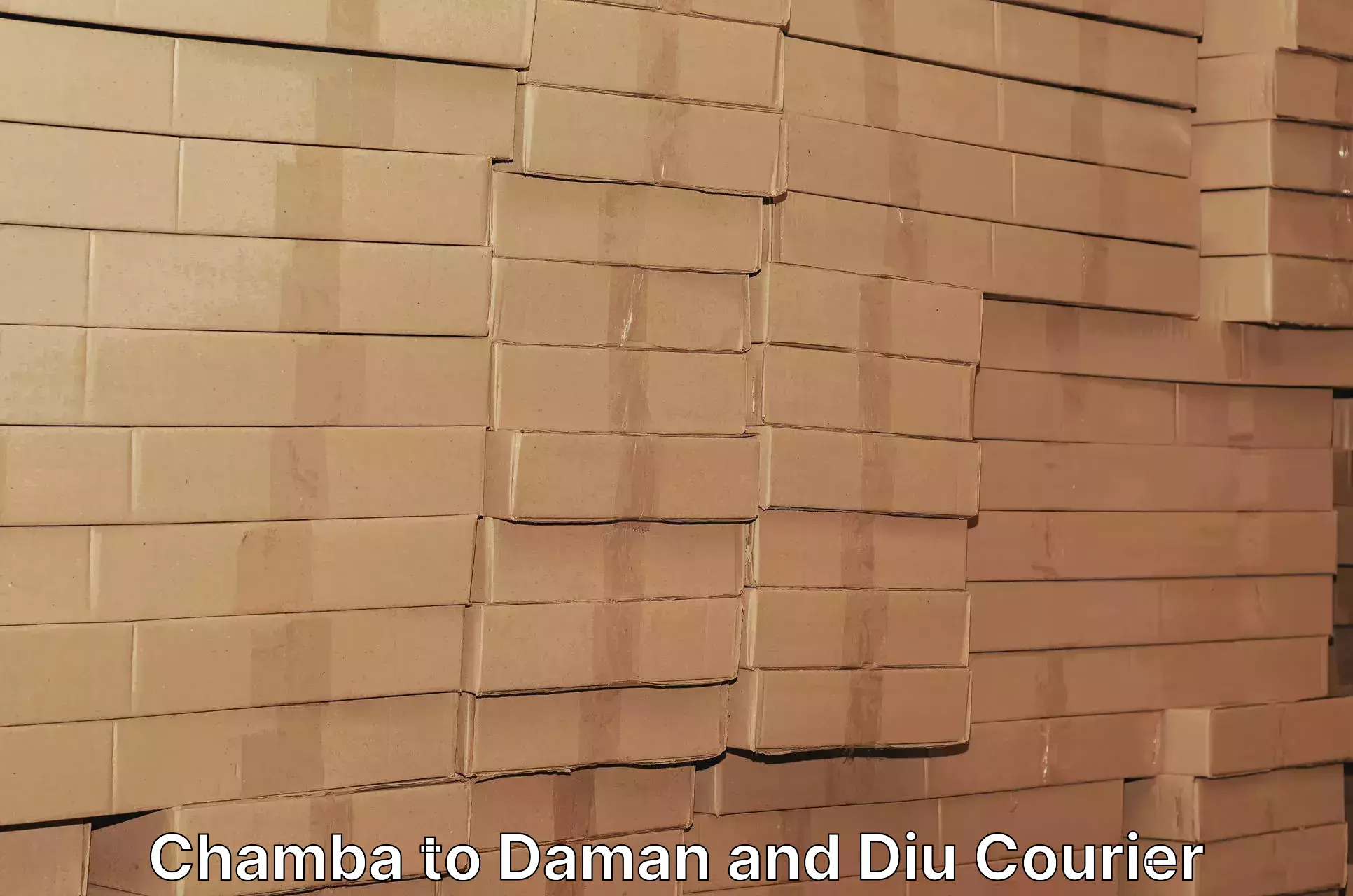 Innovative courier solutions Chamba to Diu