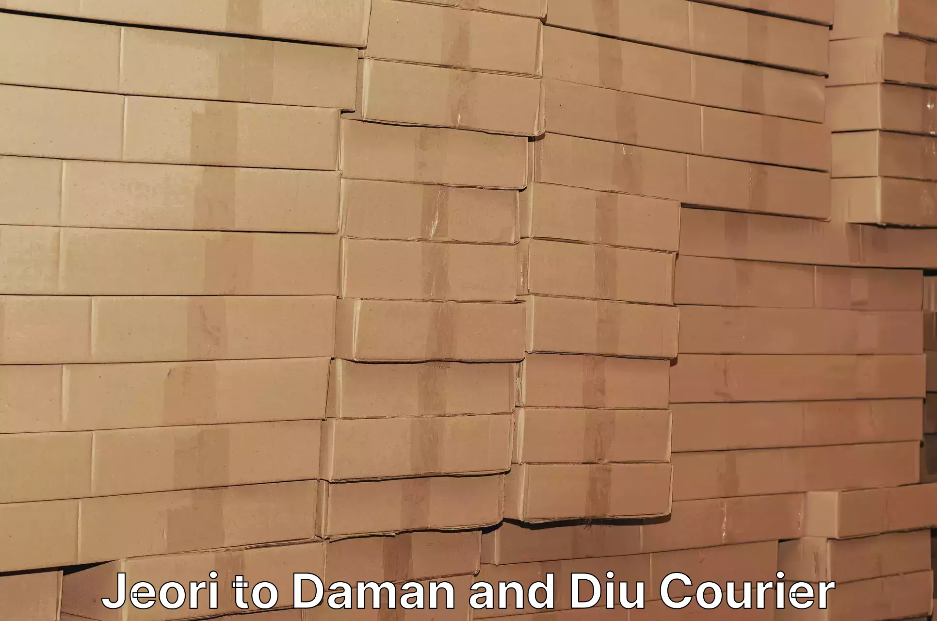 Online courier booking Jeori to Daman