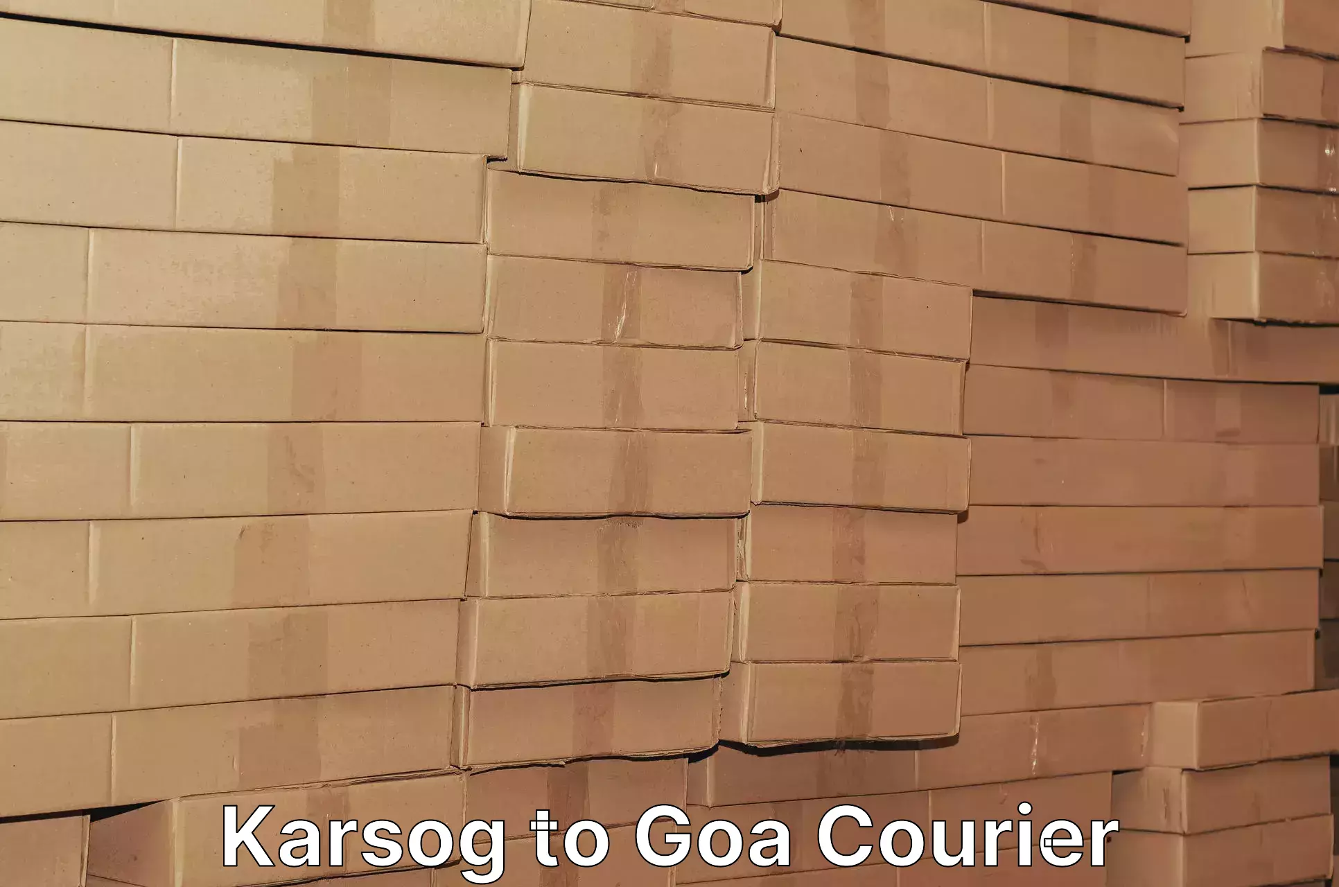 Courier service efficiency Karsog to Goa