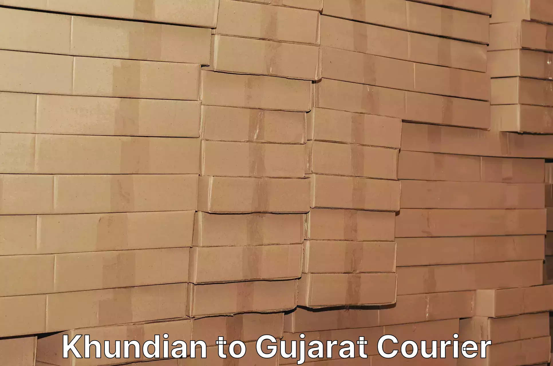Specialized courier services Khundian to Gujarat