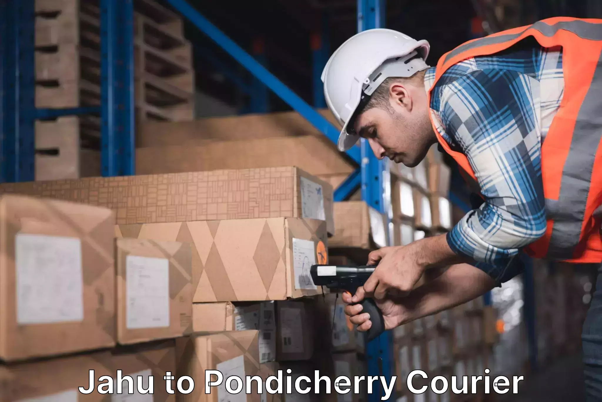 Modern courier technology Jahu to Pondicherry