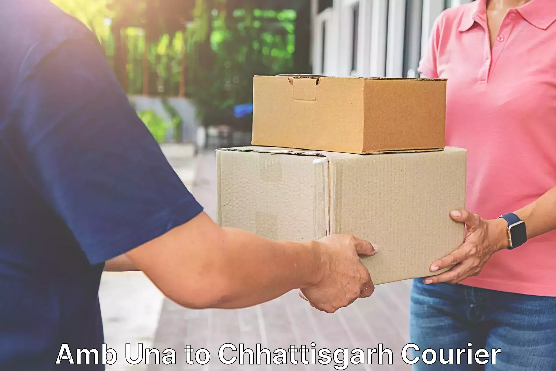 Courier rate comparison Amb Una to Chhattisgarh