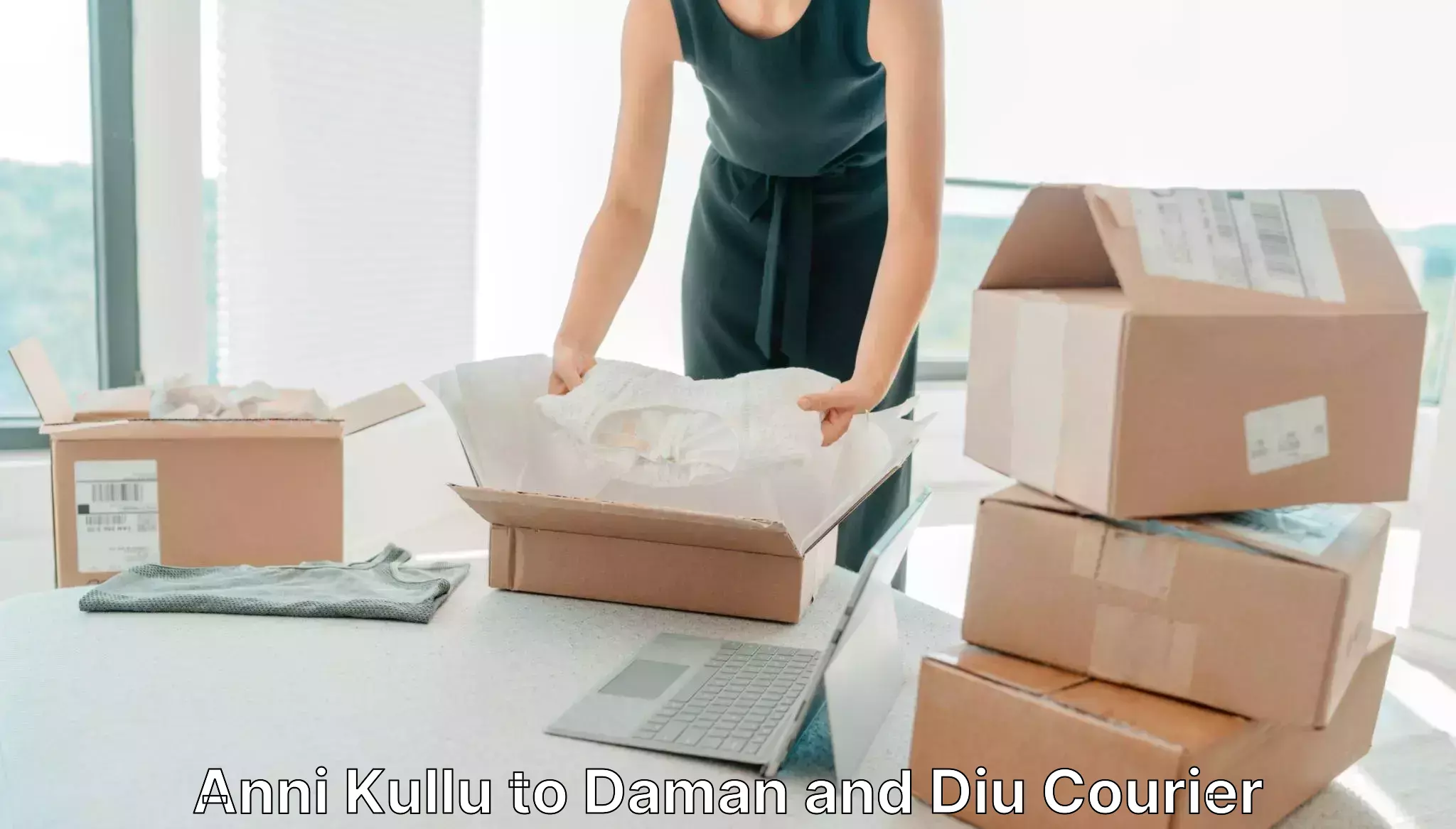 Long distance courier Anni Kullu to Diu