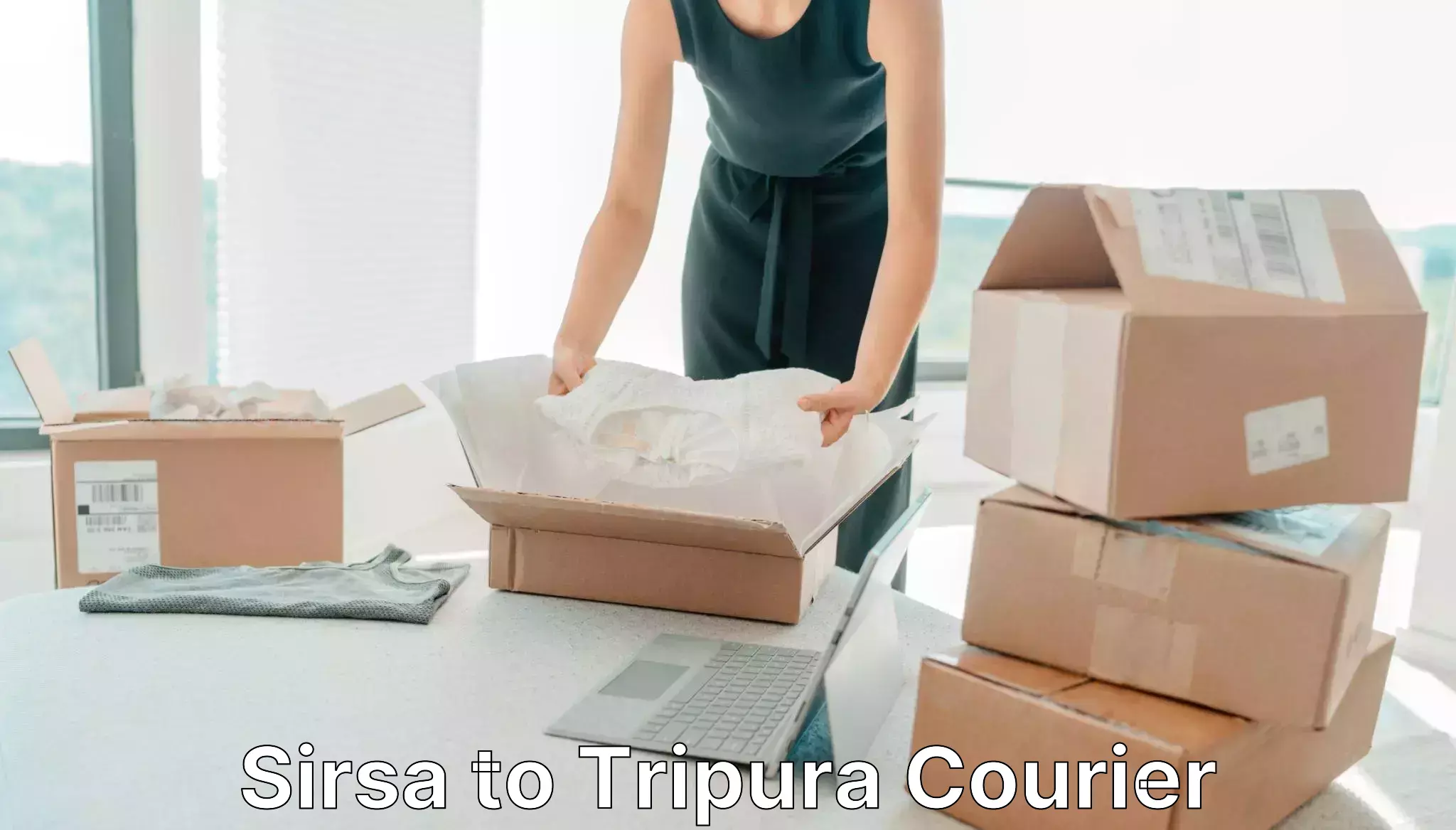 Courier service booking Sirsa to Udaipur Tripura