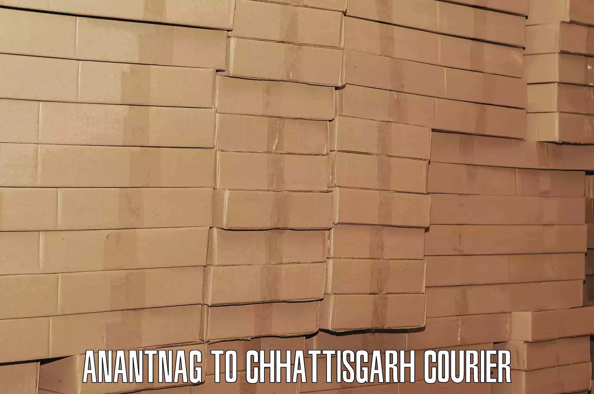 Versatile luggage courier in Anantnag to Chhattisgarh