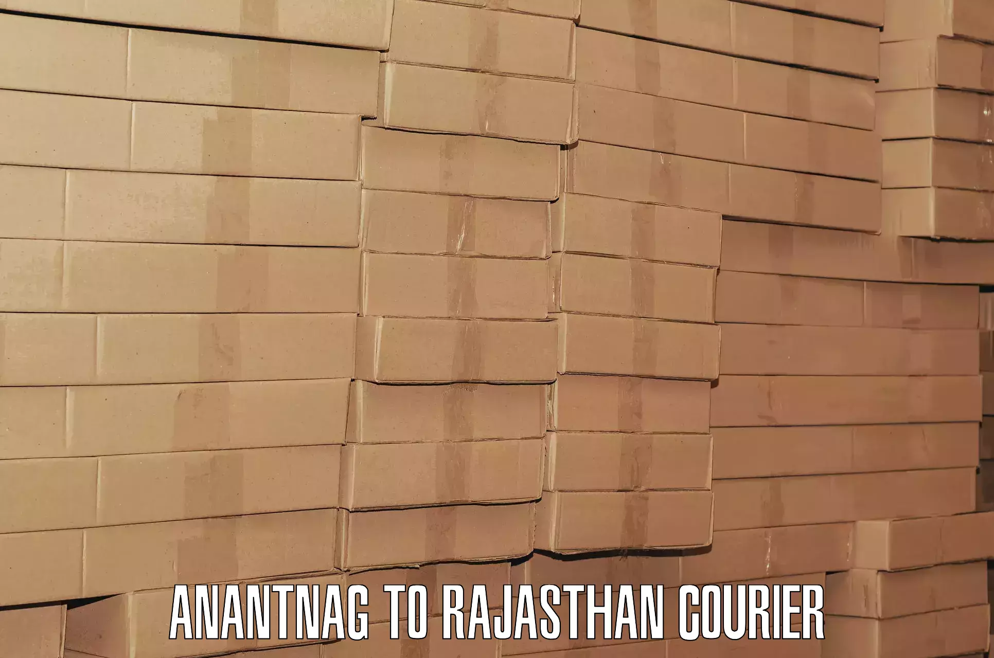 Bulk luggage shipping Anantnag to Rajasthan