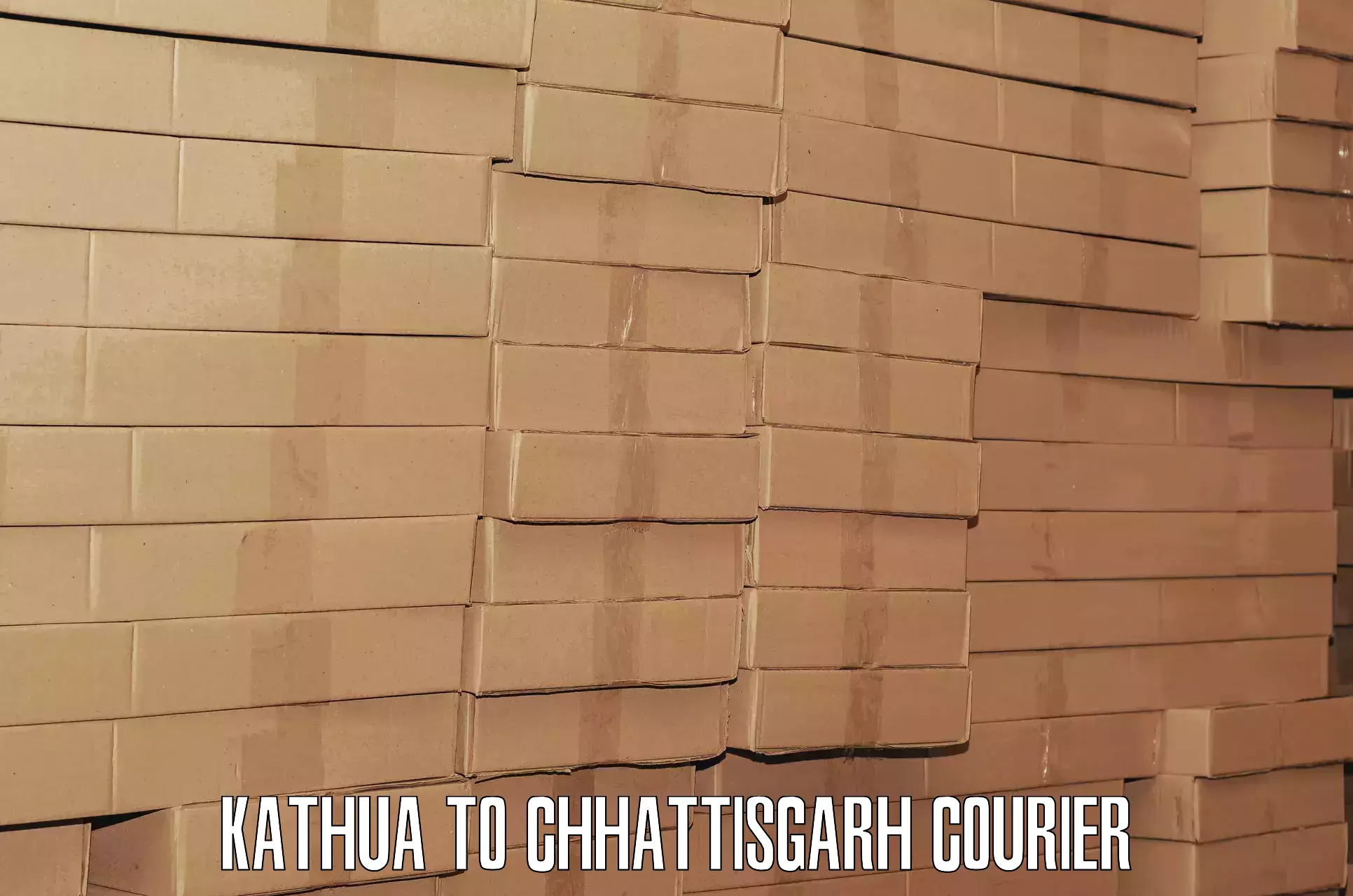Luggage shipping estimate Kathua to Chhattisgarh