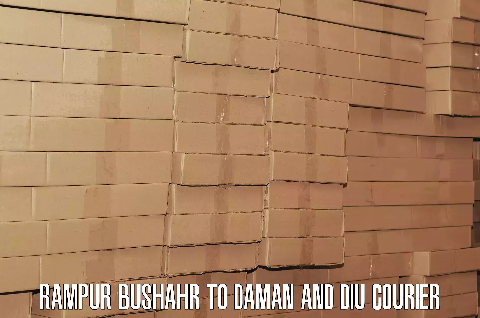 Luggage shipping efficiency Rampur Bushahr to Diu