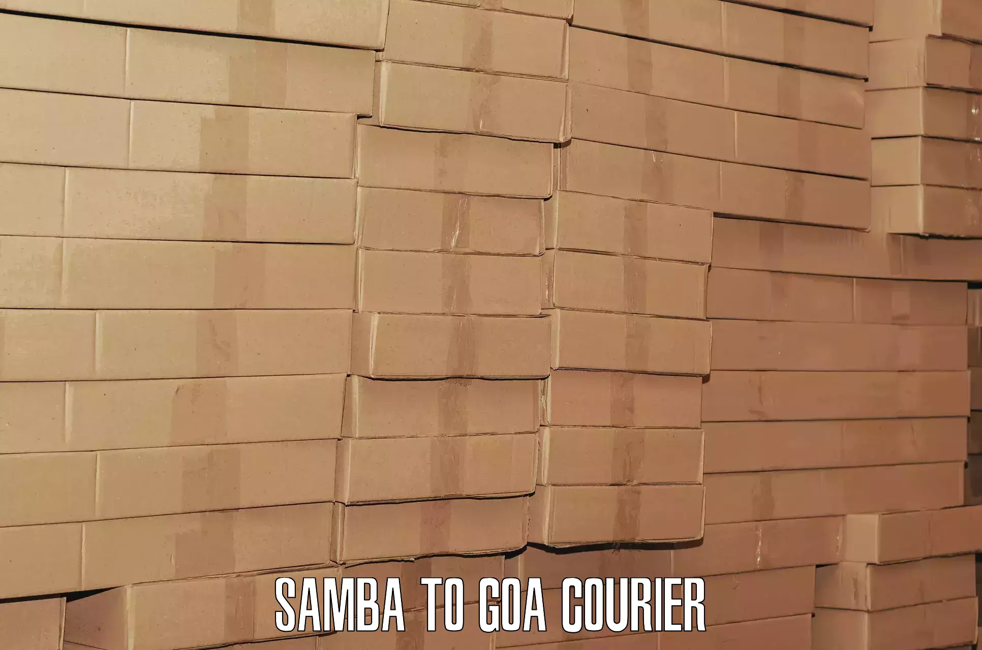 Luggage courier rates calculator Samba to Goa University