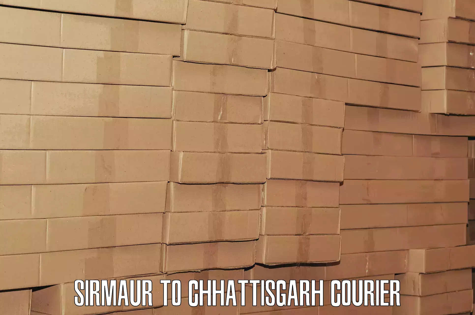 Door to door luggage delivery in Sirmaur to Chhattisgarh