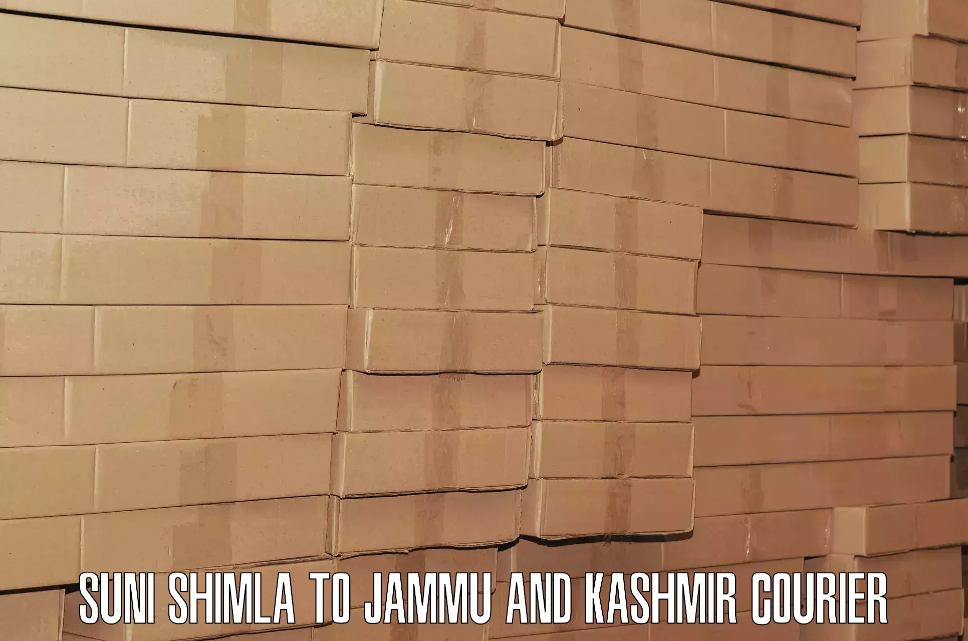 Doorstep luggage pickup Suni Shimla to University of Kashmir Srinagar