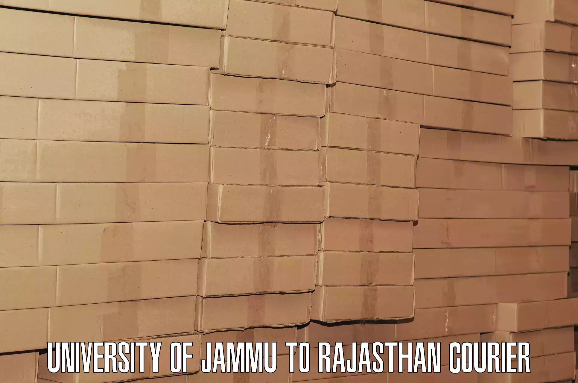 Luggage courier planning University of Jammu to Jhunjhunu