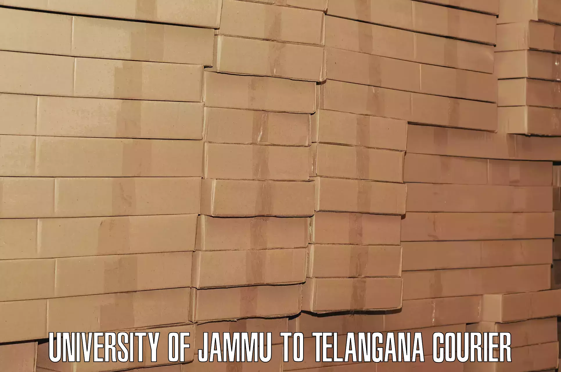 Scheduled baggage courier University of Jammu to Trimulgherry