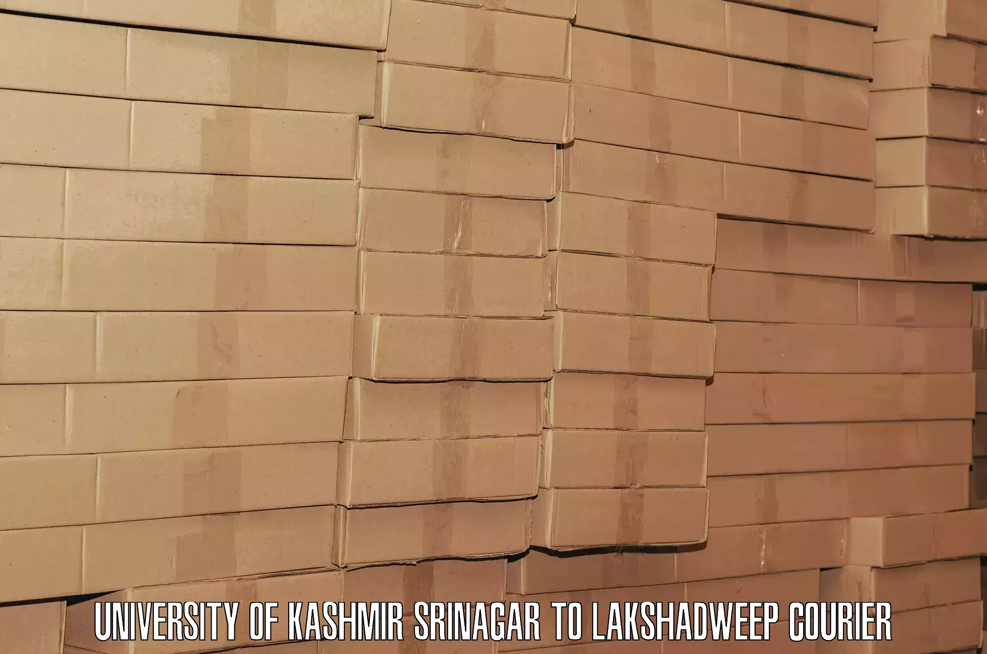 Luggage shipping options University of Kashmir Srinagar to Lakshadweep