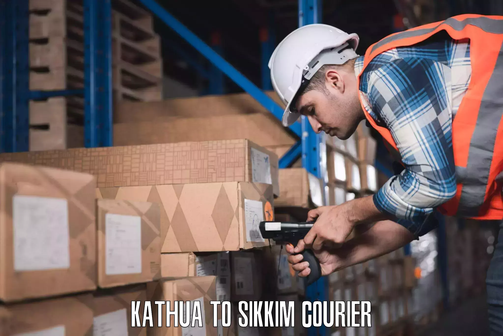 Streamlined baggage courier Kathua to Gangtok