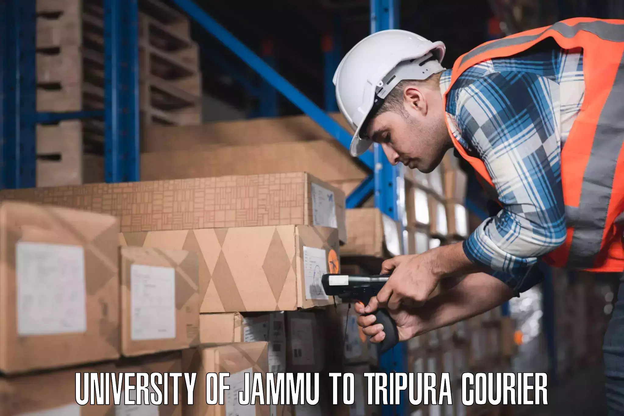 Luggage shipment specialists University of Jammu to Khowai