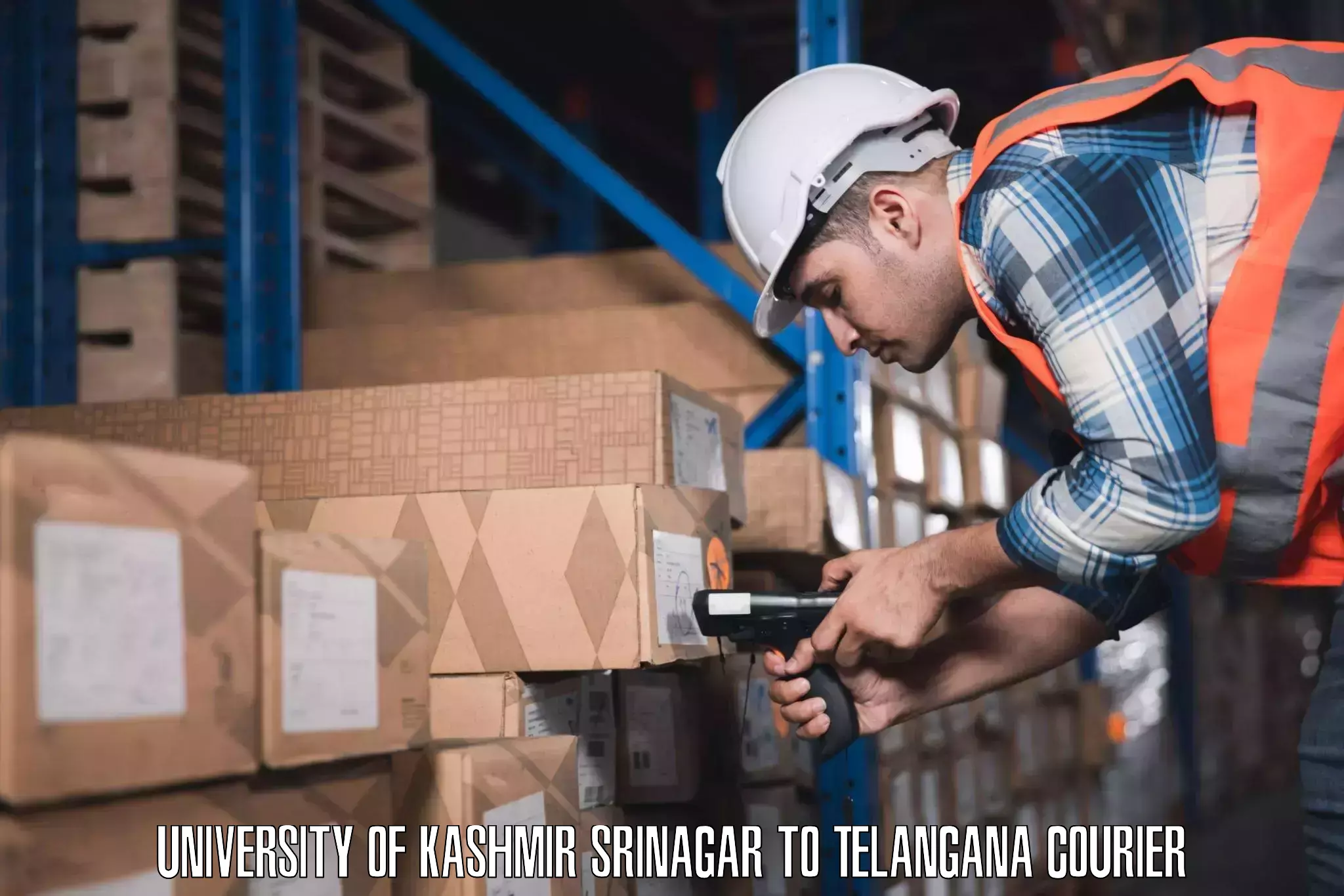 Doorstep luggage collection in University of Kashmir Srinagar to Yacharam