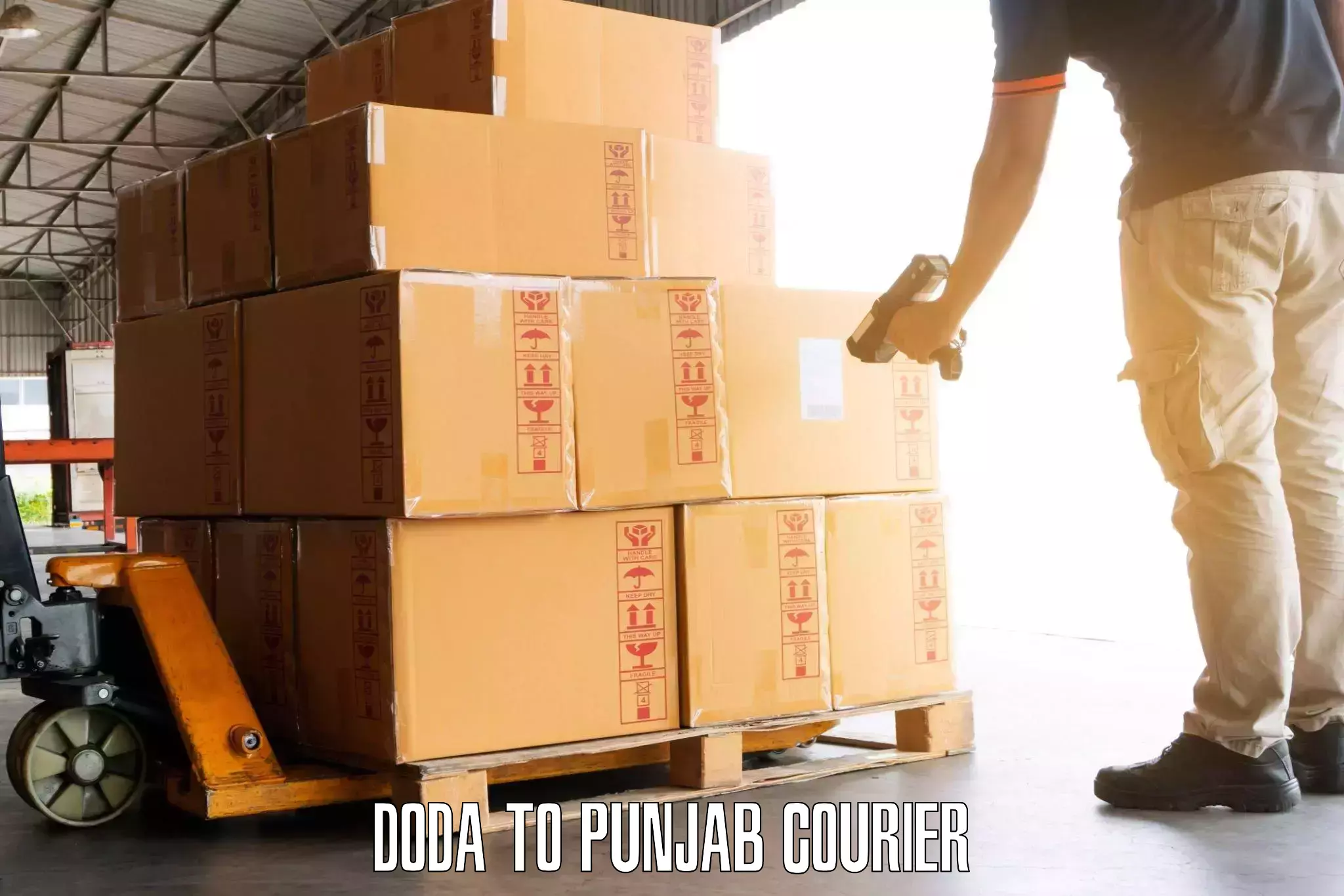 Doorstep luggage pickup Doda to Punjab