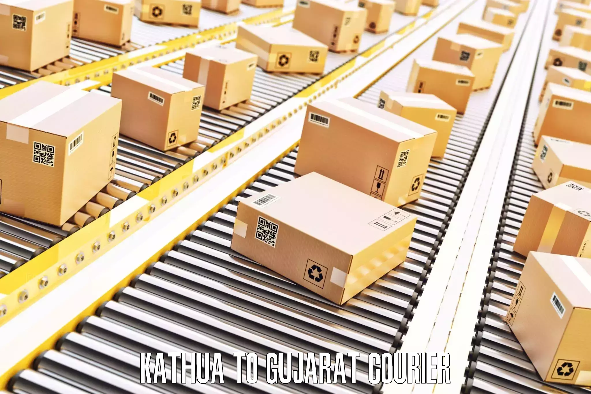 Luggage shipping estimate Kathua to Valsad