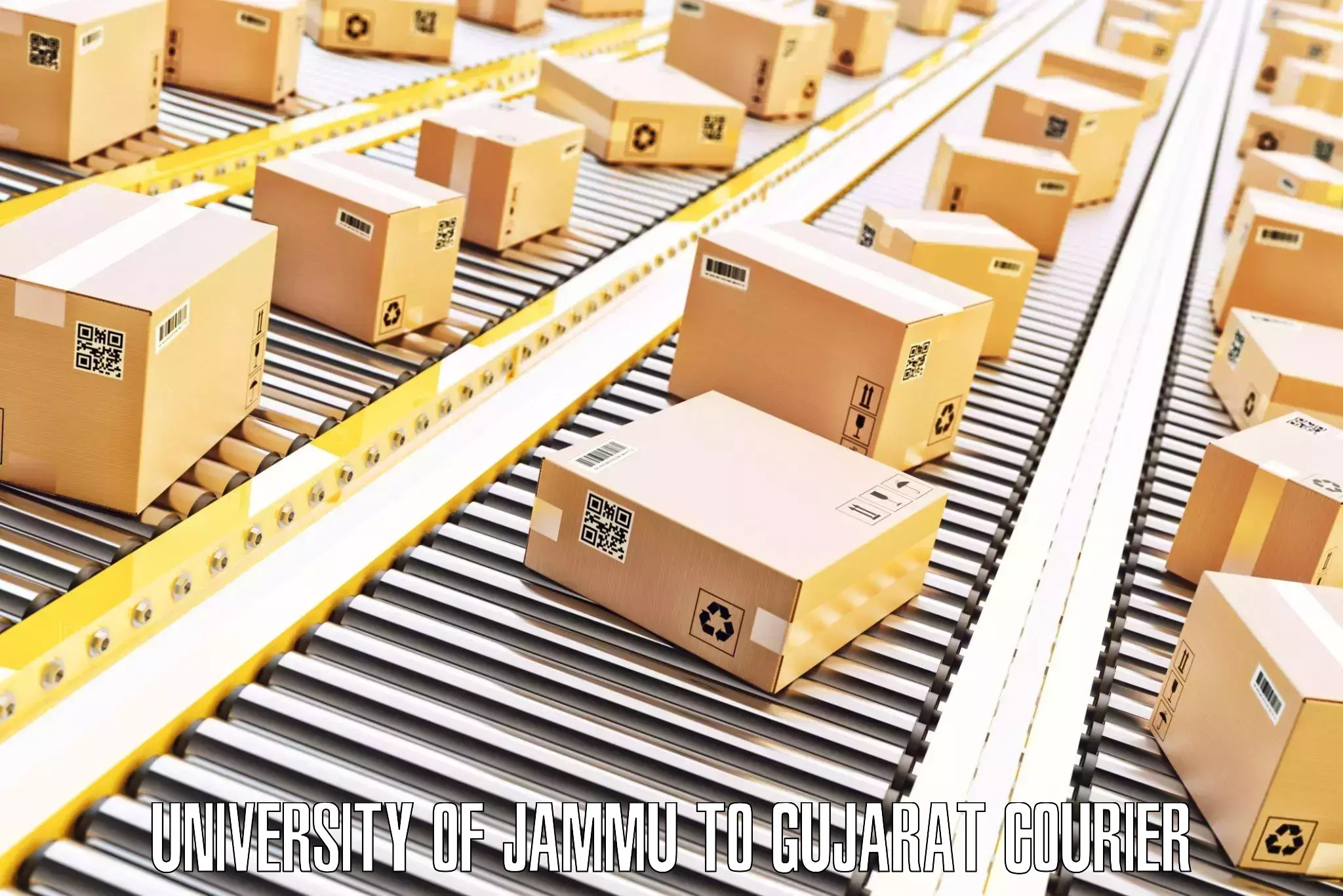 Trackable baggage shipping University of Jammu to Gondal