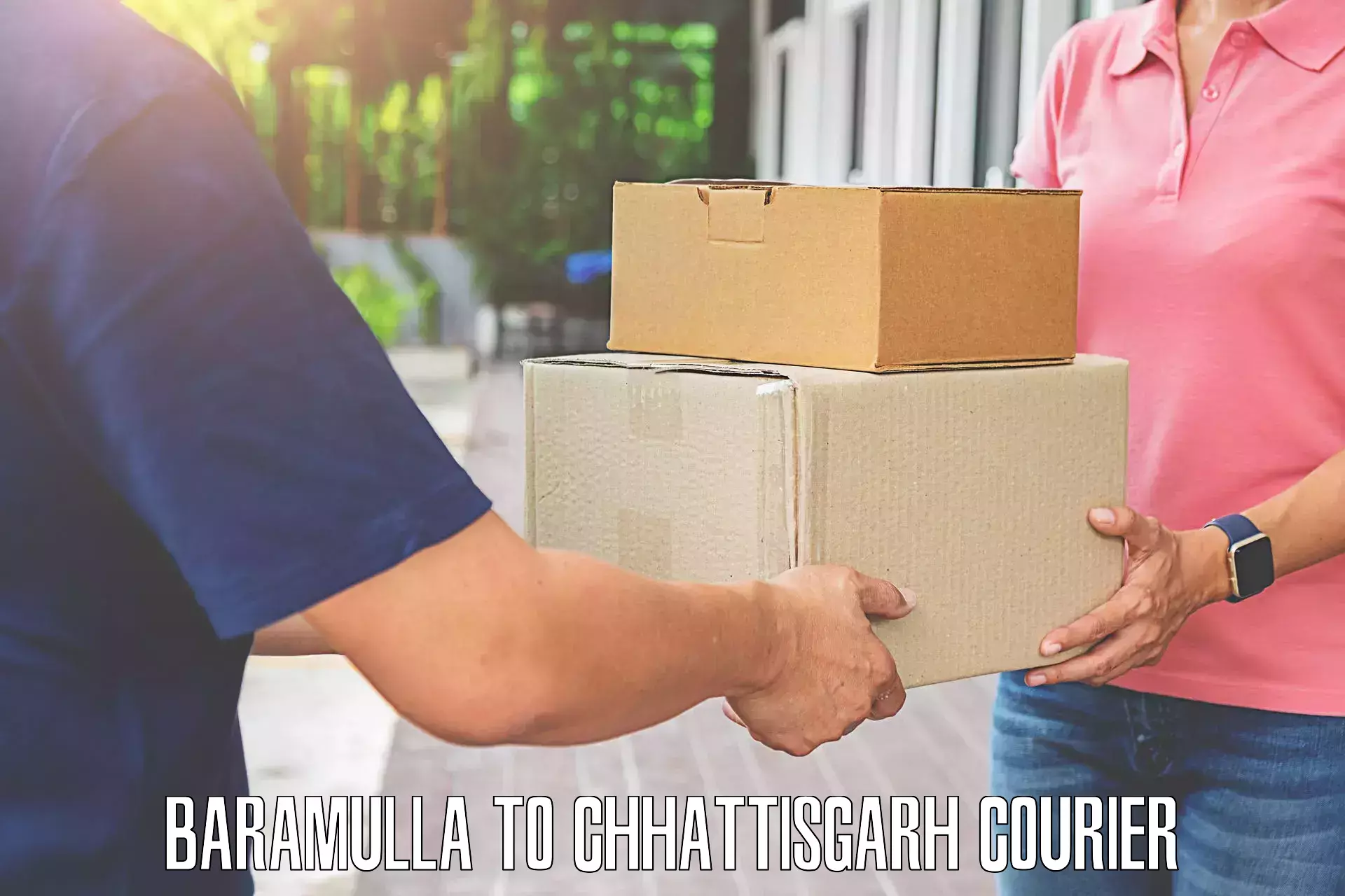 Luggage delivery system Baramulla to Chhattisgarh