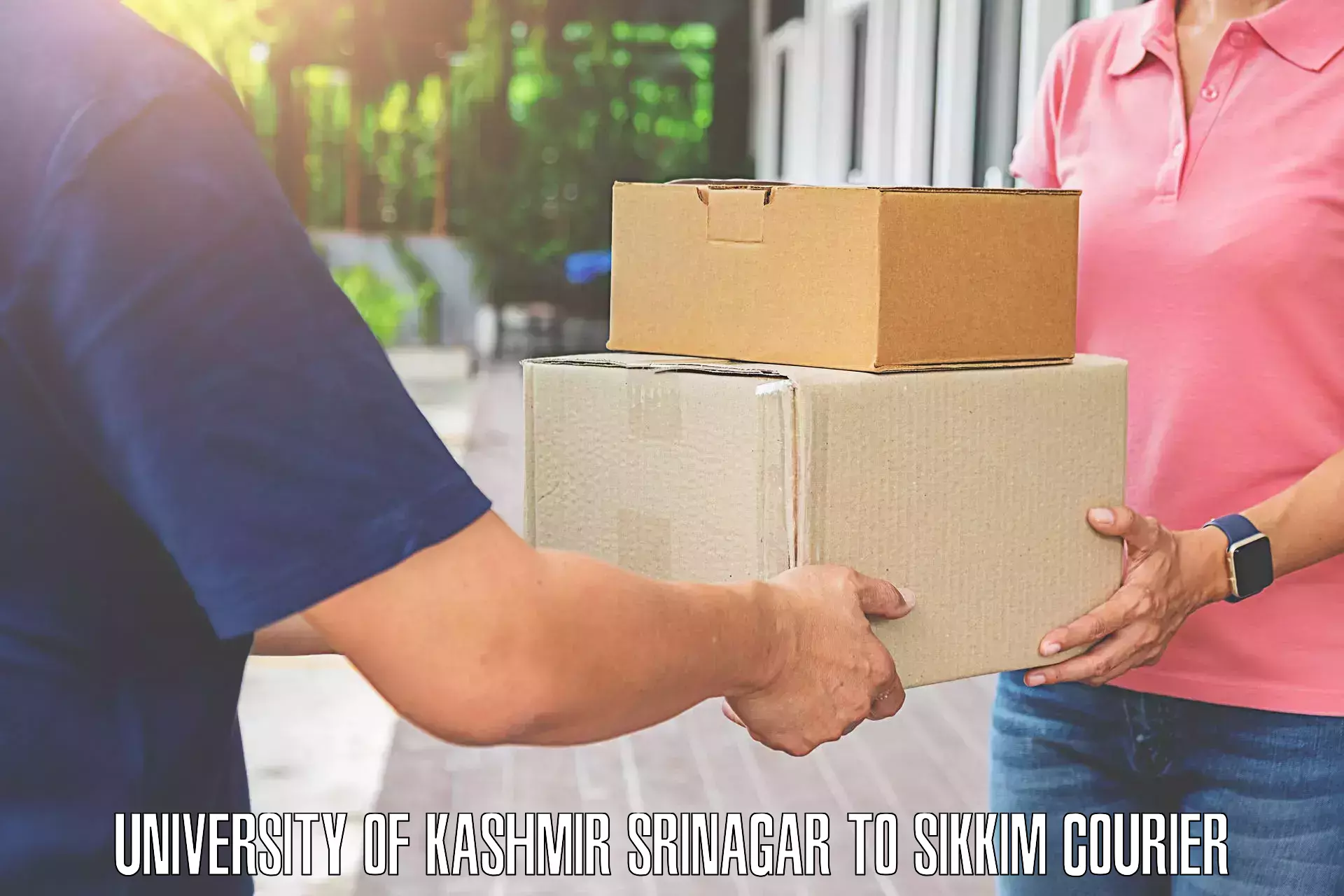 Professional baggage delivery in University of Kashmir Srinagar to Sikkim