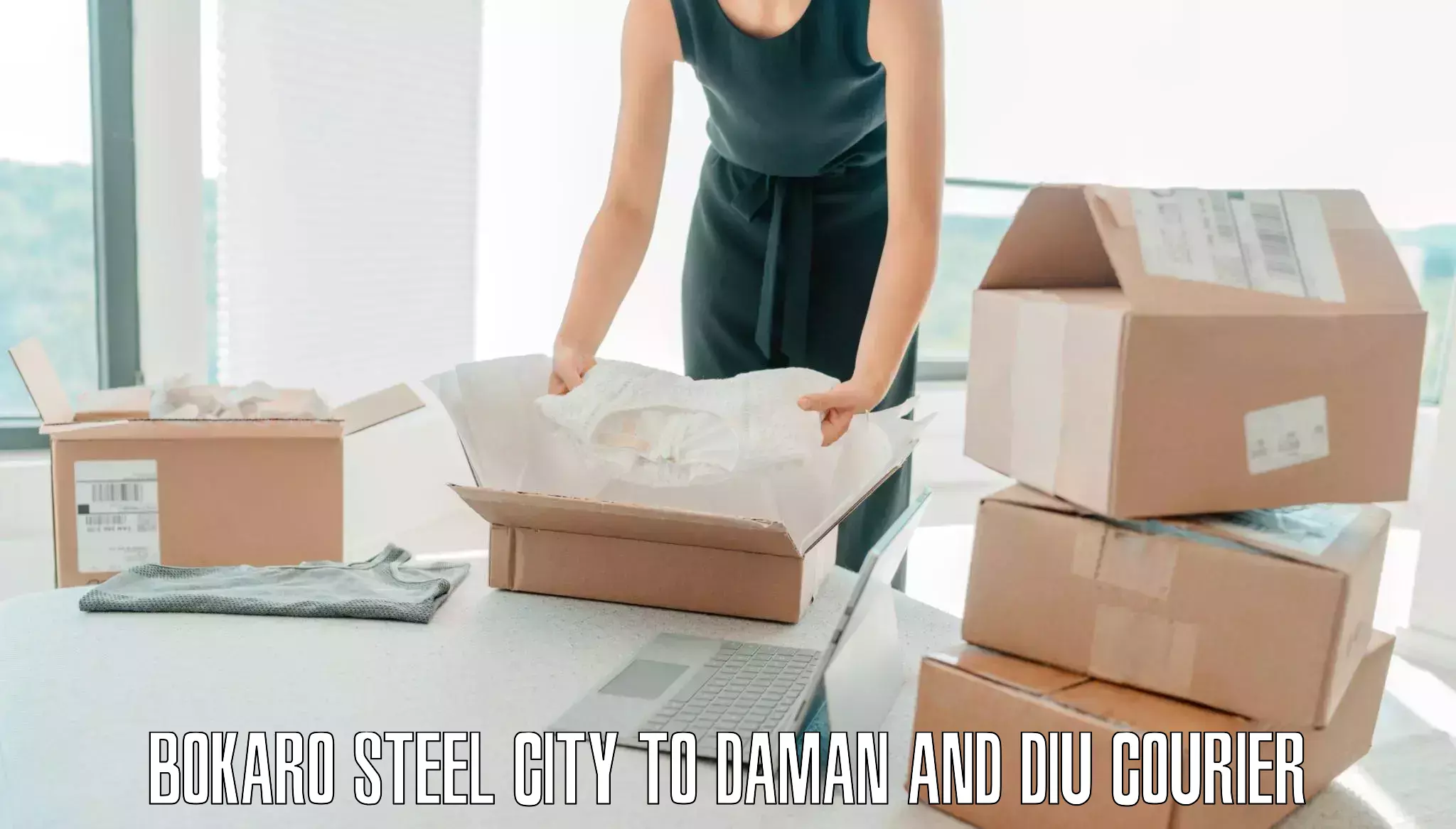 Luggage delivery logistics Bokaro Steel City to Daman and Diu