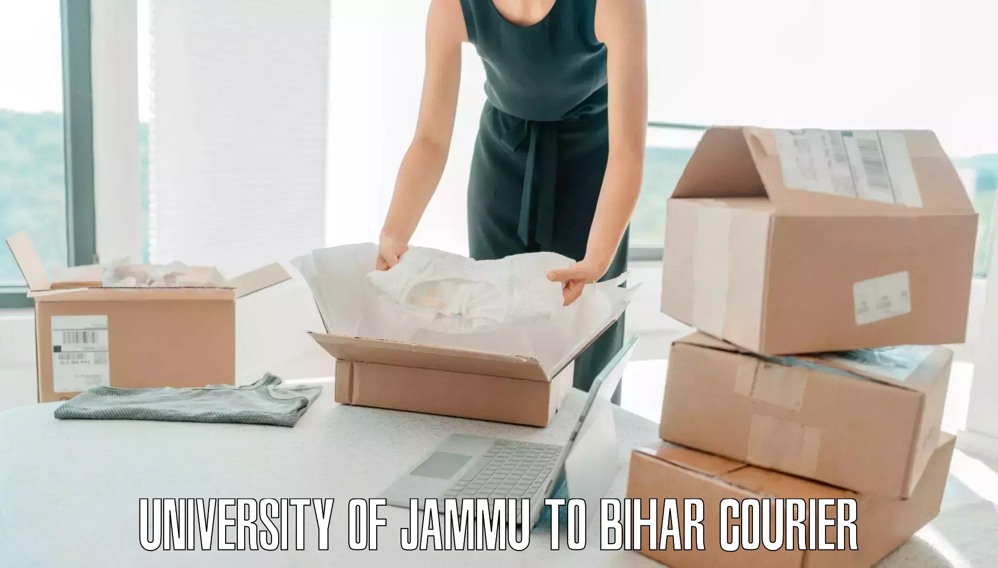 Luggage shipping estimate in University of Jammu to Gopalganj