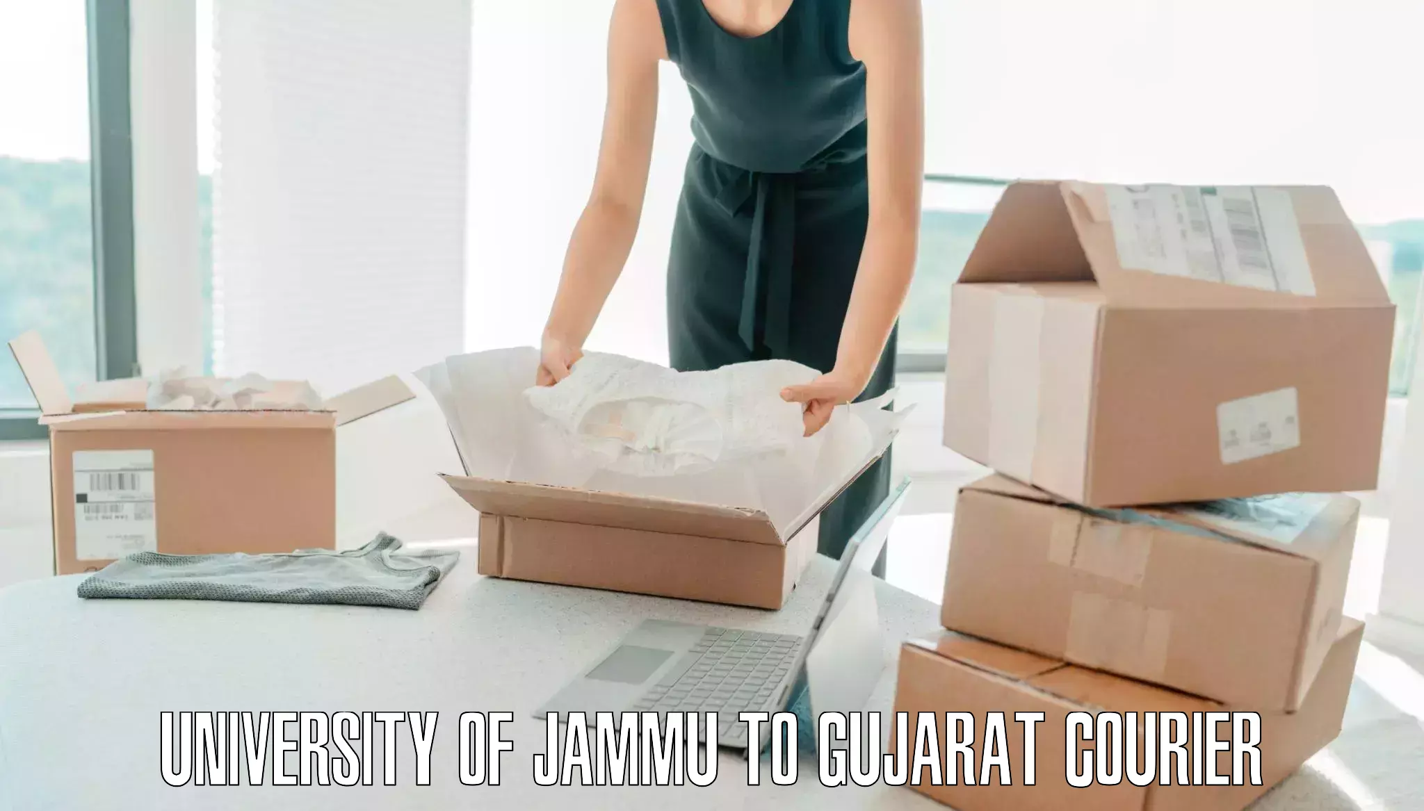 Baggage transport network University of Jammu to Gujarat