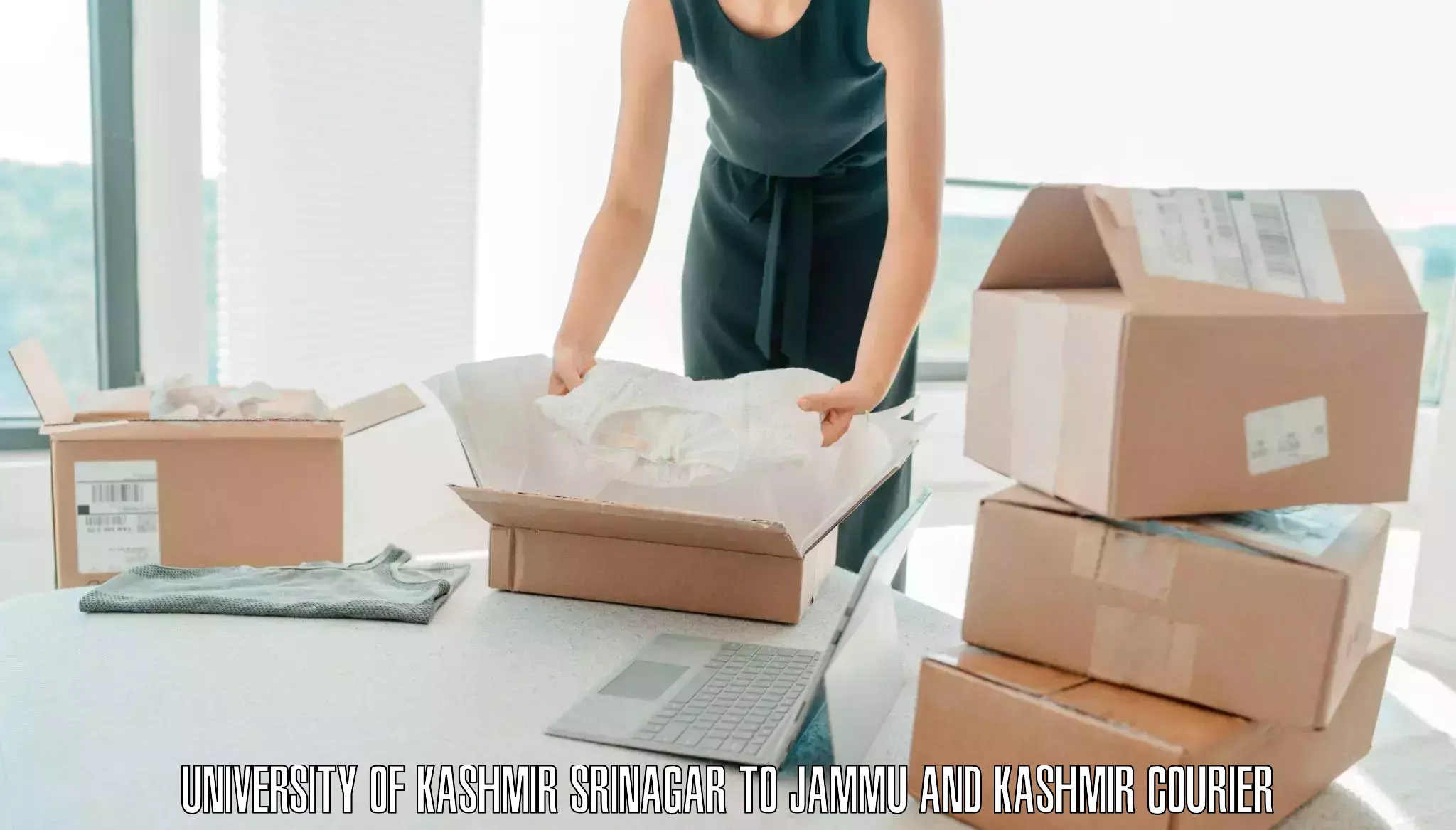 Comprehensive baggage courier University of Kashmir Srinagar to Hiranagar
