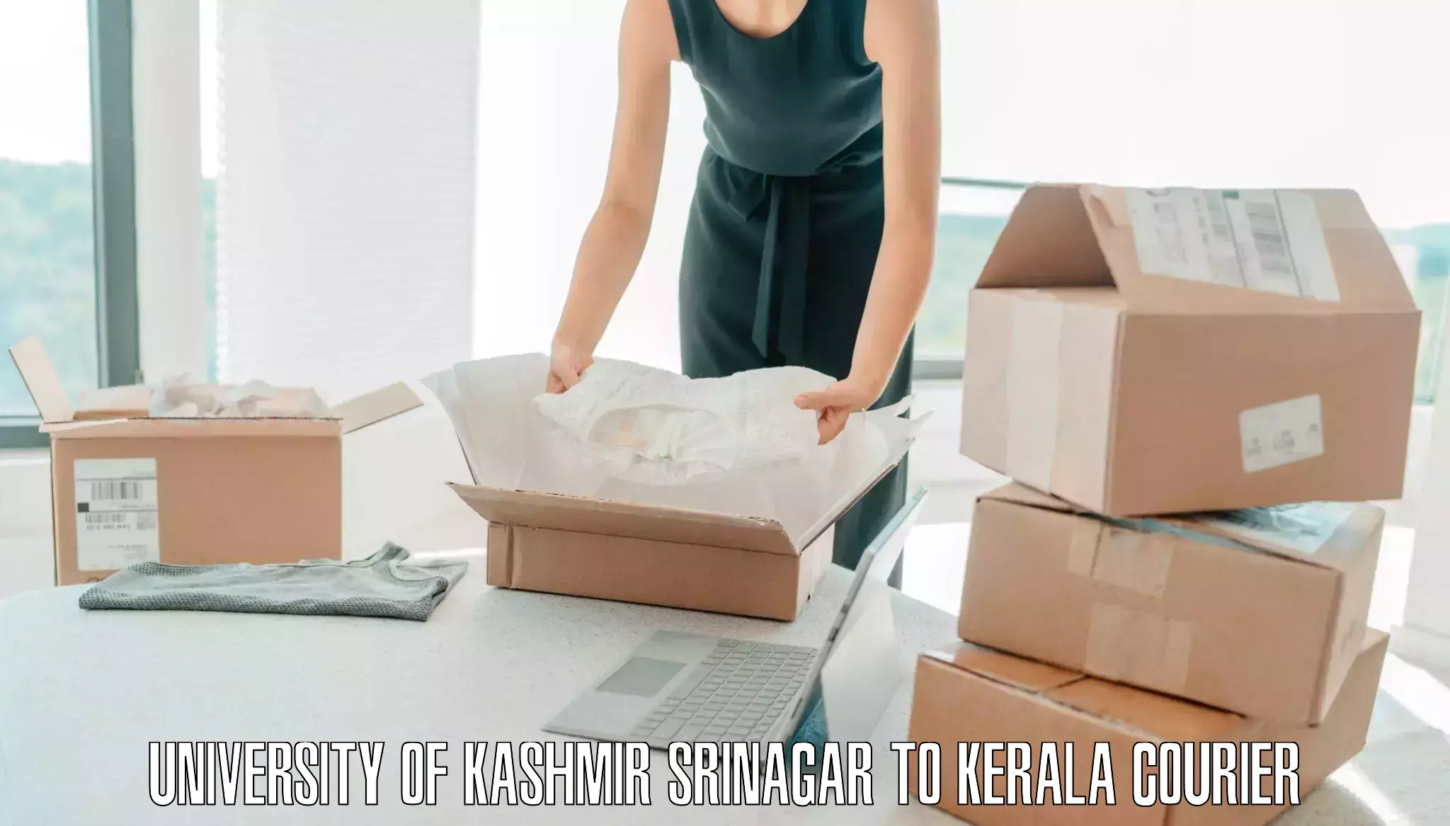 Emergency luggage shipping University of Kashmir Srinagar to Kerala
