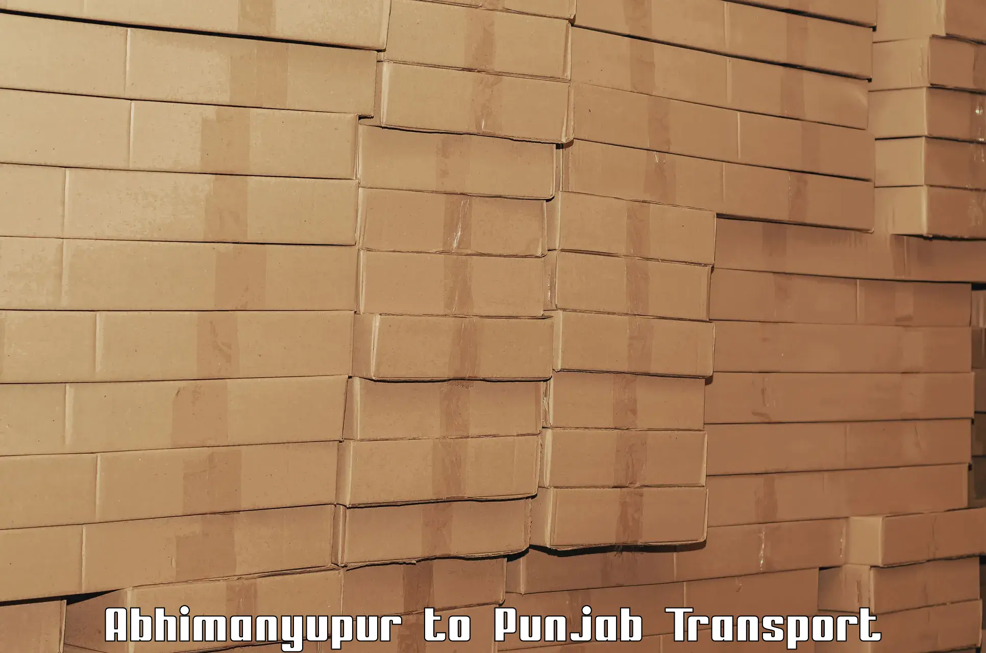 Cargo train transport services Abhimanyupur to Guru Nanak Dev University Amritsar