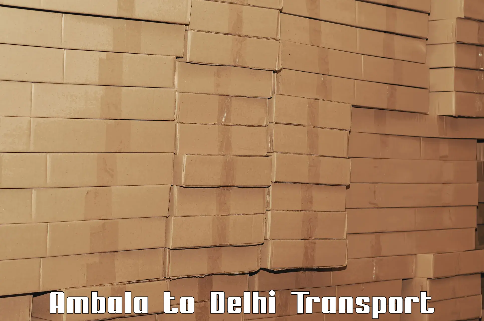 Interstate goods transport Ambala to Indraprastha