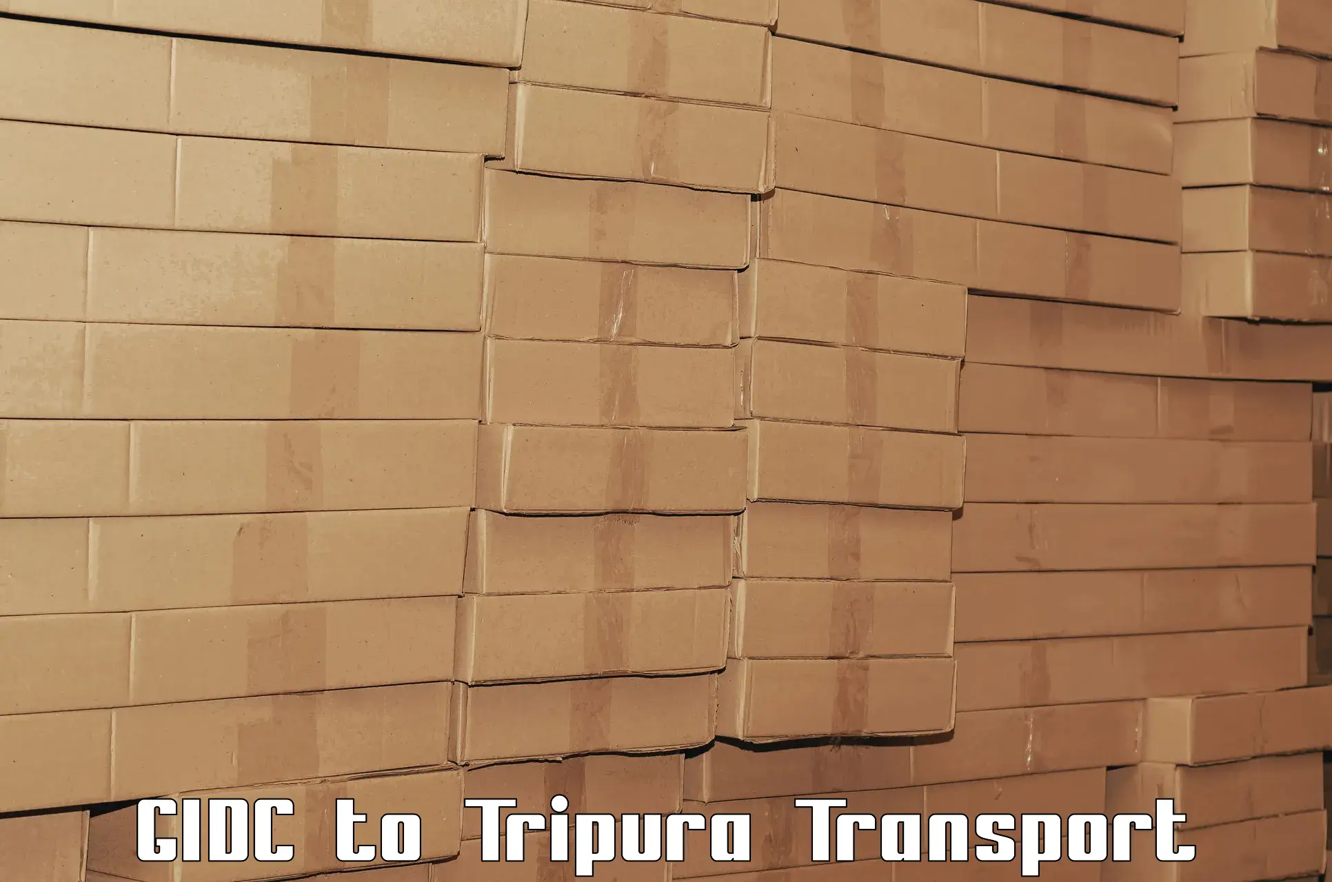 Pick up transport service in GIDC to Tripura