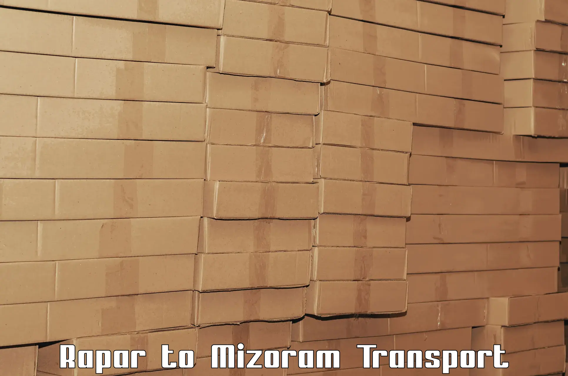 Interstate goods transport Rapar to Mizoram