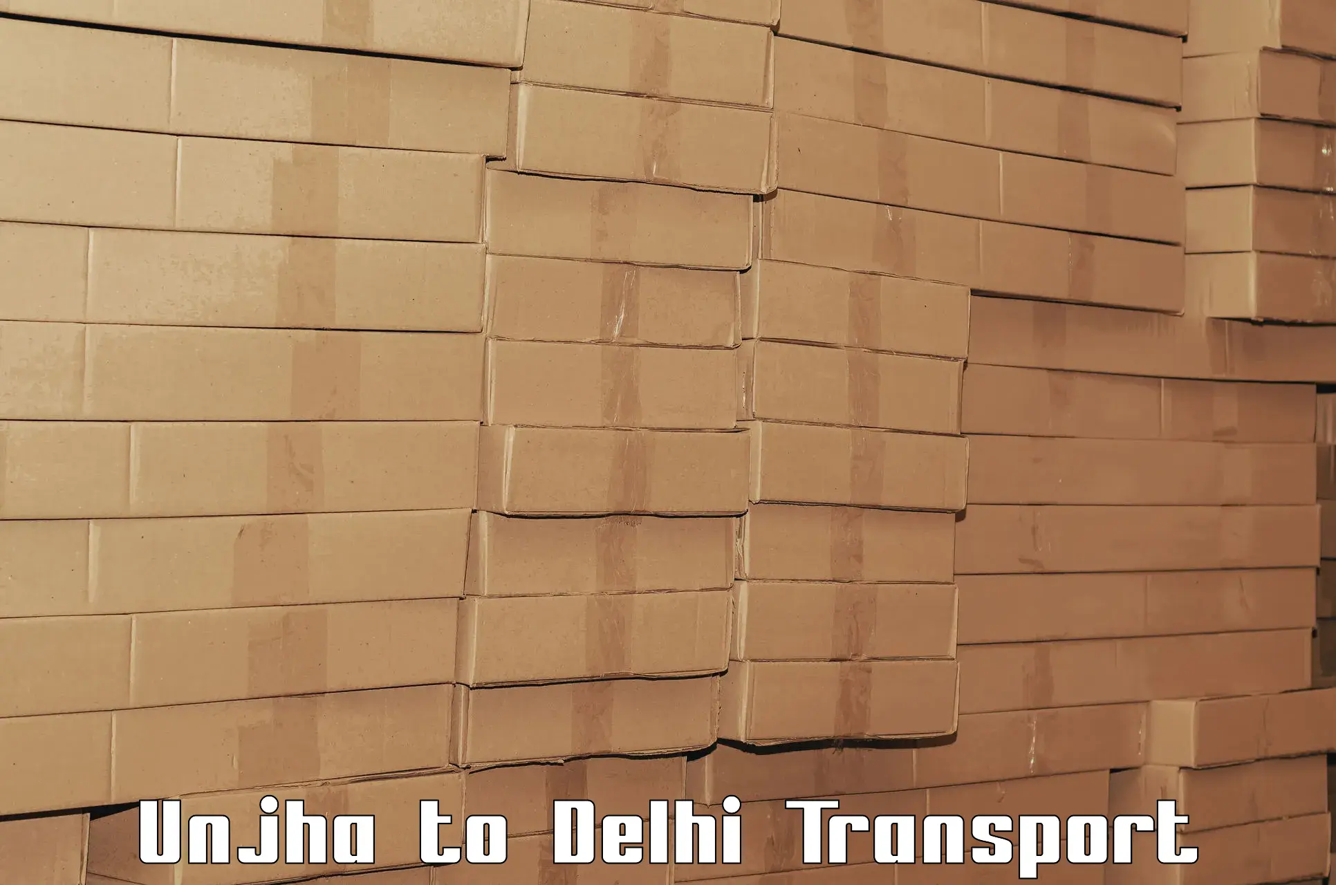 Part load transport service in India Unjha to Jamia Millia Islamia New Delhi