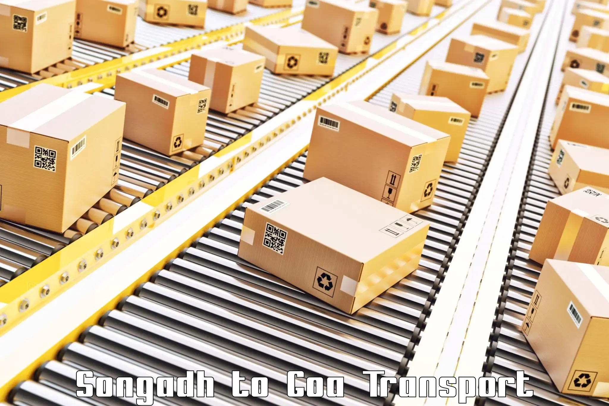 Cargo train transport services Songadh to Goa